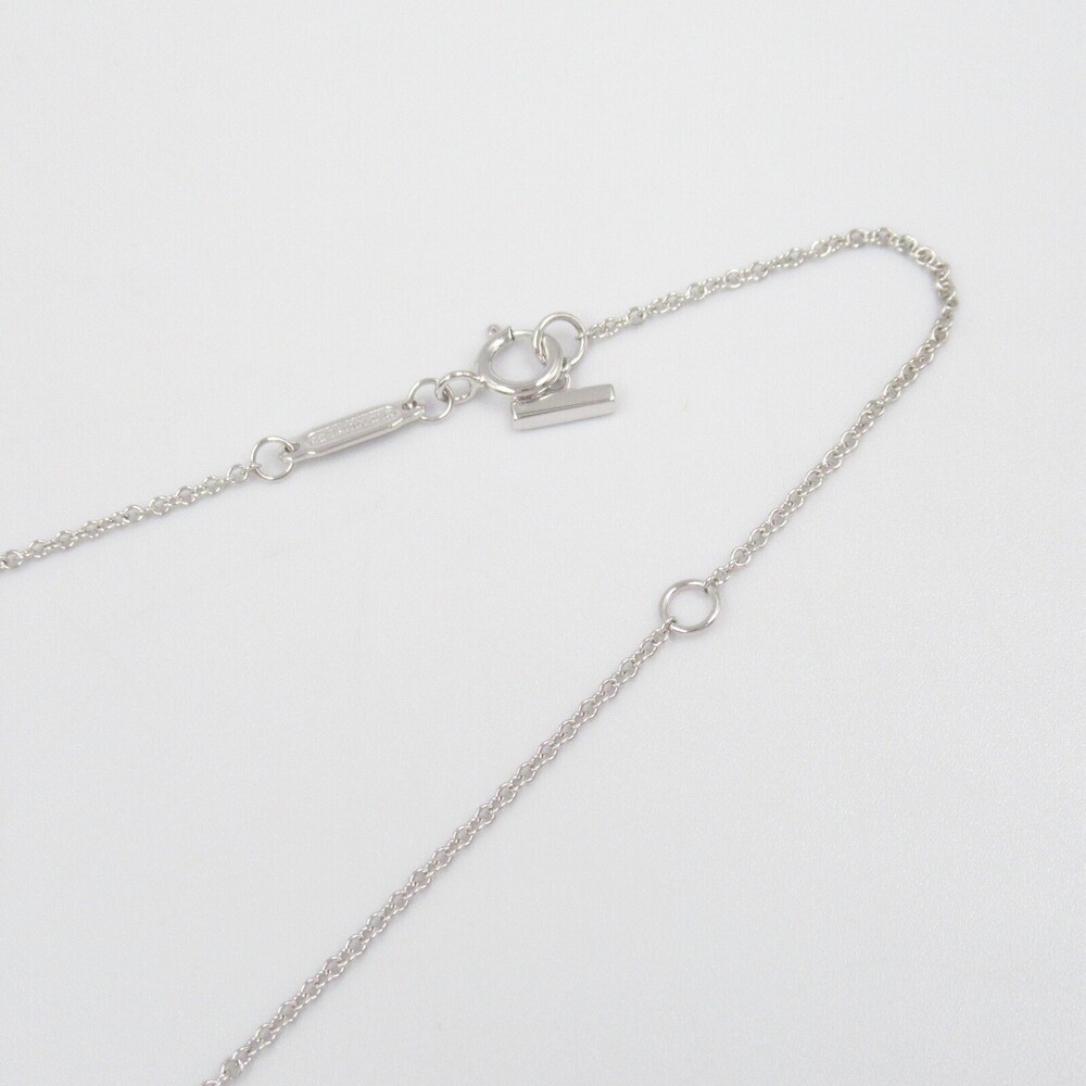 Tiffany Co T Smile Necklace White Gold Silver - Picture 6 of 6